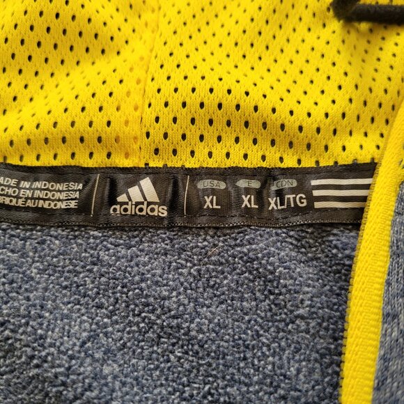 New Adidas Michigan Wolverines men's size XL full-zip hoodie polyester jacket - Picture 3 of 4